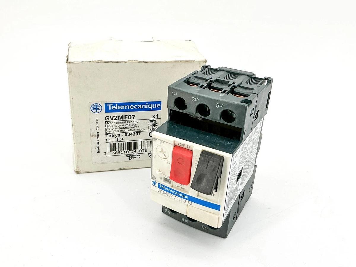 New Telemecanique GV2ME07 Motor Circuit Breaker 2.5A 034307