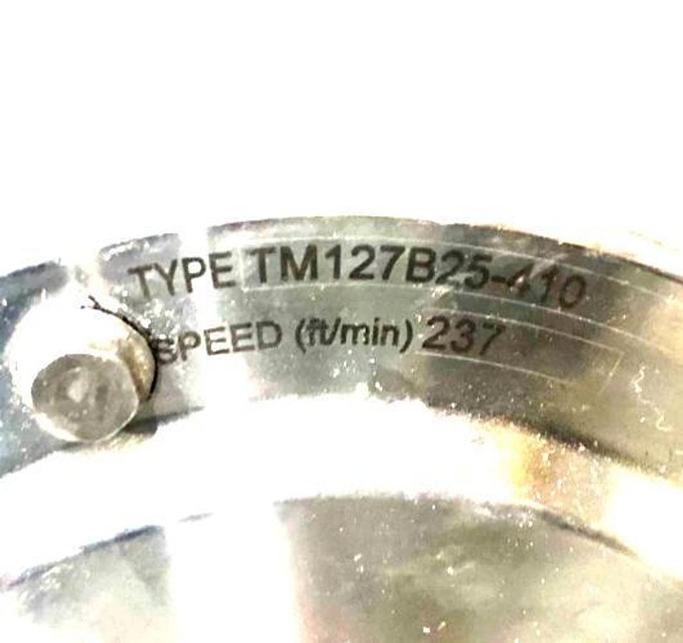 New Van Der Graaf TM127B25-410 Drum Motor 1HP 480VAC 3PH 237ft/min - No Box