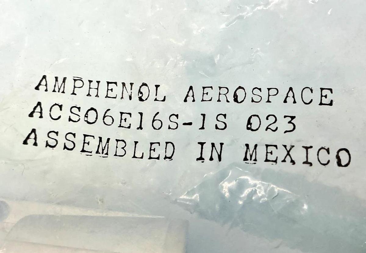 New Amphenol Aerospace ACS06E16S-1S-023 Connector Kit 7P