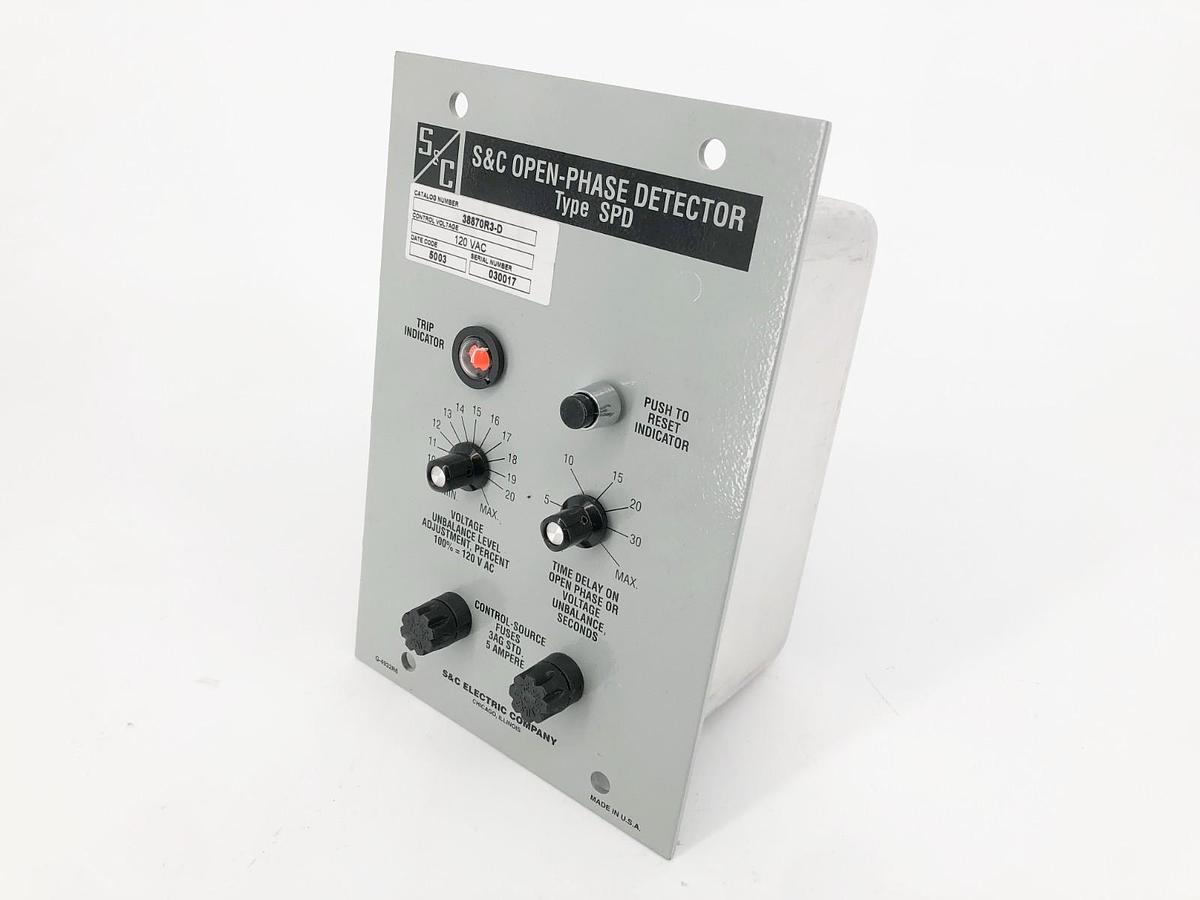 New S&C Electric 38870R3-D Open-Phase Detector Type SPD 120VAC - No Box
