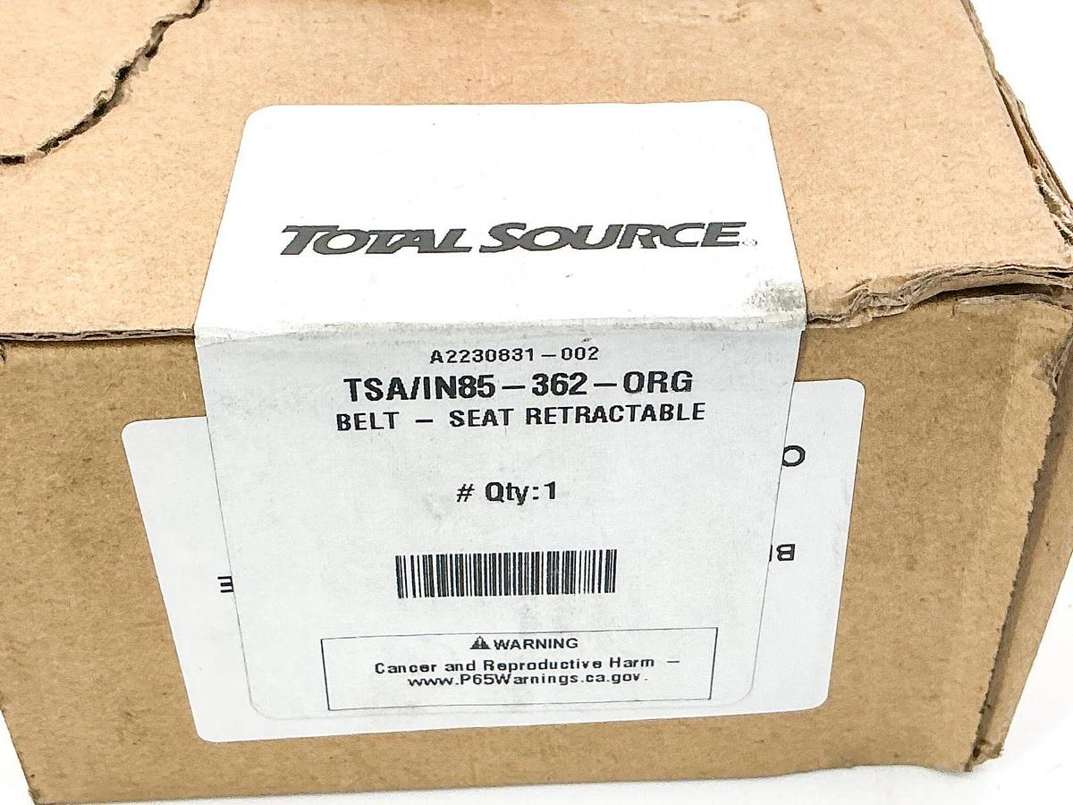 New Total Source TSA/IN85-362-ORG Retractable Seat Belt TVH 16495762