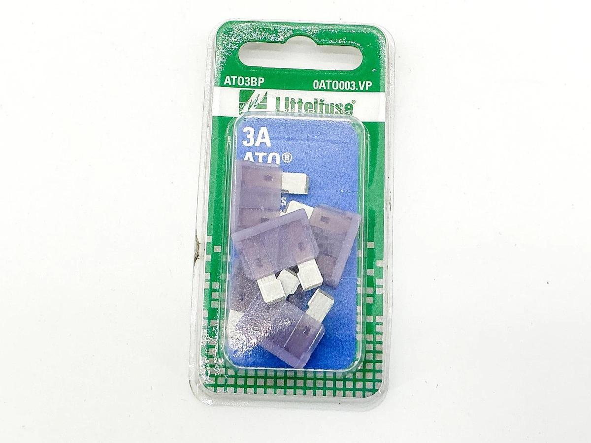 New Lot of 10 Littelfuse ATO003.VP Carded Fuse 3A ATO3BP