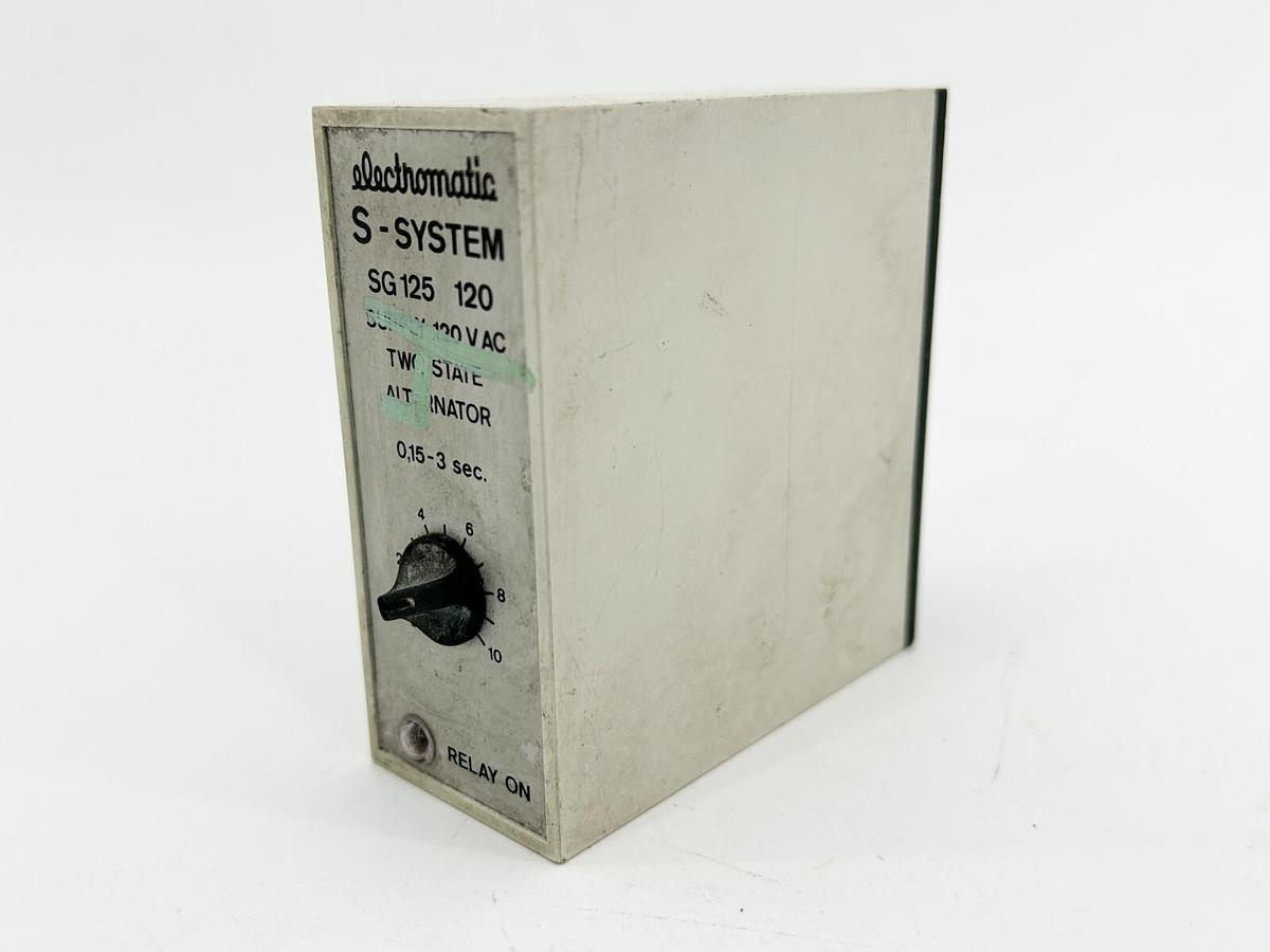 Used Electromatic SG 125 120 Two State Alternator 0.15-3 Sec 120V 65Hz 2W 5A
