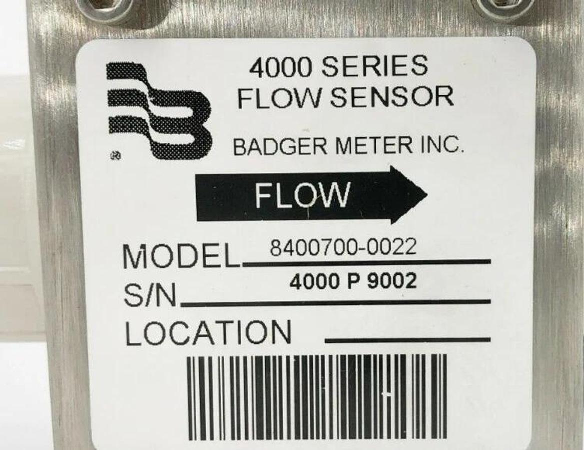 New Badger Meter Inc. 8400700-0022 Flow Sensor 4000 Series