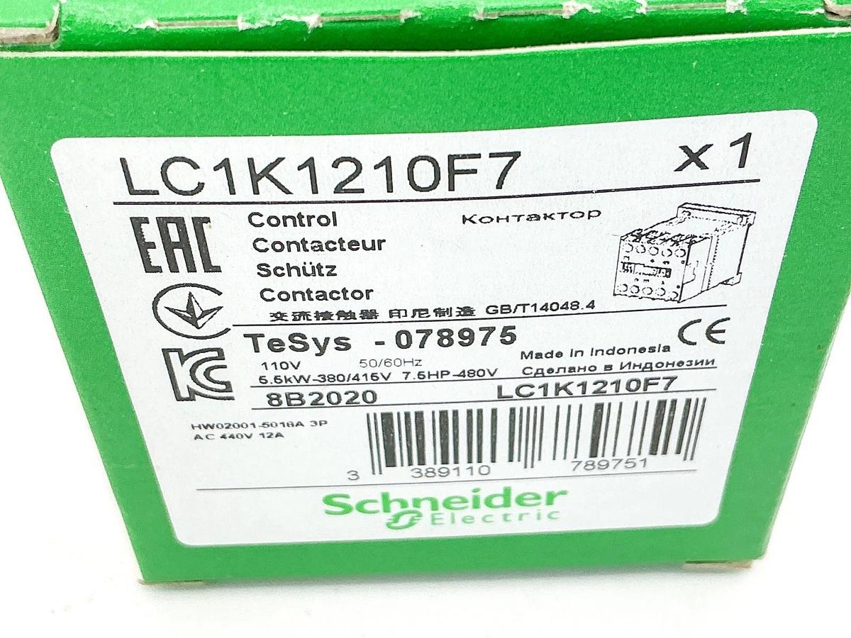 New Schneider Electric Control Contactor 110V 7.5HP 078975