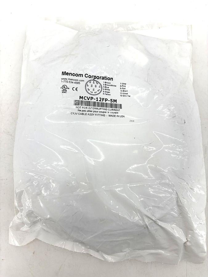 New Mencom MCVP-12FP-5M MCV Shielded Cable Cordset 12P 5m Length