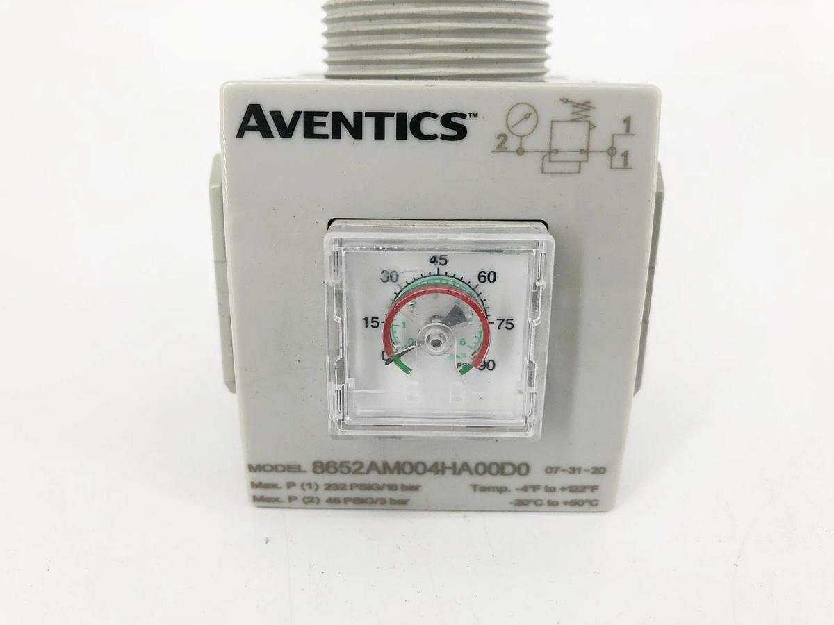 New Aventics 8652AM004HA00D0 Pneumatic Regulator 1/2" NPTF 3-45psig - No Box