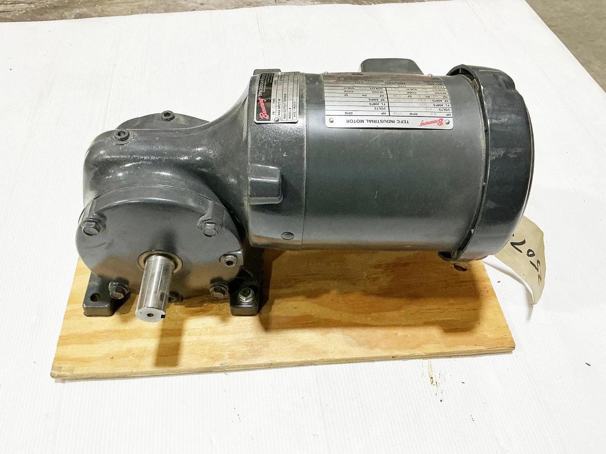 New Browning RD0502-W03D Gear Motor 0.78 Input HP 58 Ratio 981 Torque W02-E438-N