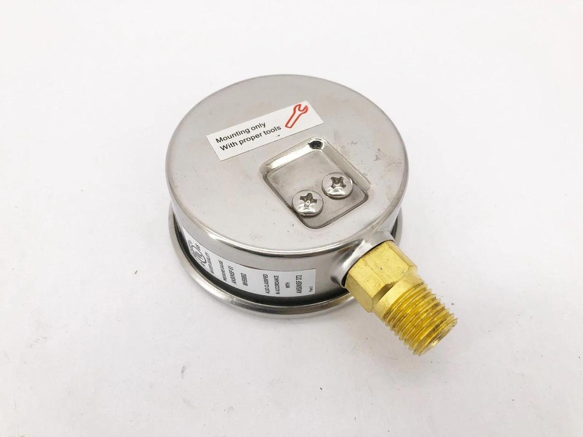 New Trerice D82LFB2502LA30/0 Gauge D82LFB 2-1/2" 30"-0VAC 1/4" NPT LM