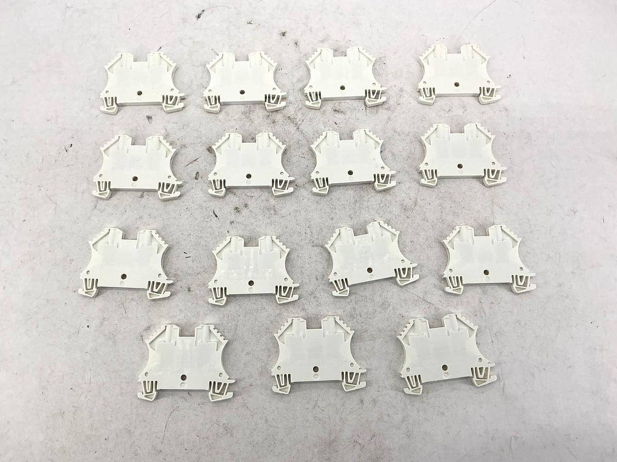 Lot of 15 New Allen Bradley 1492-J3-W Ser A Terminal Blocks White 25A 600V