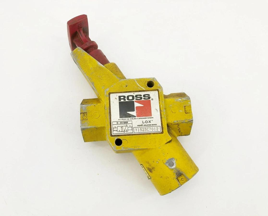 Used Ross Controls Y1523C7012 Manual Lockout L-O-X Valve 1-1.4" Exhaust Port