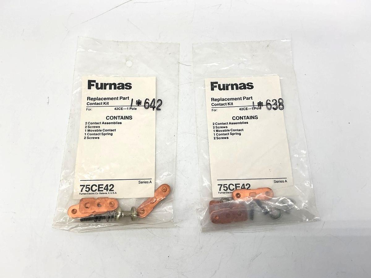 Lot of 2 New Furnas 75CE42 Ser A Replacement Part Contact Kit for 42CE - 1-Pole