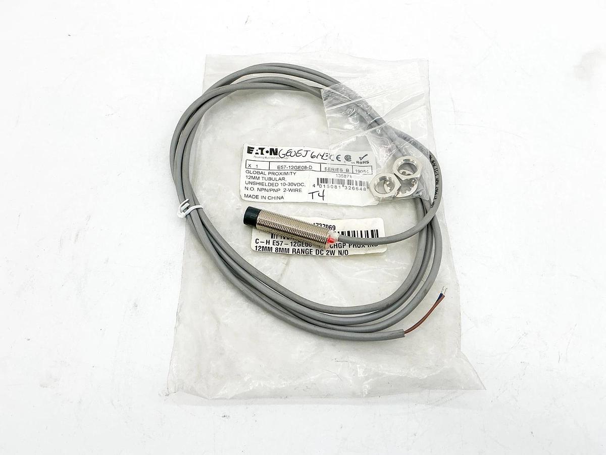 New Eaton E57-12GE08-D Inductive Proximity Sensor 10-30vdc 200Ma 2-Wire