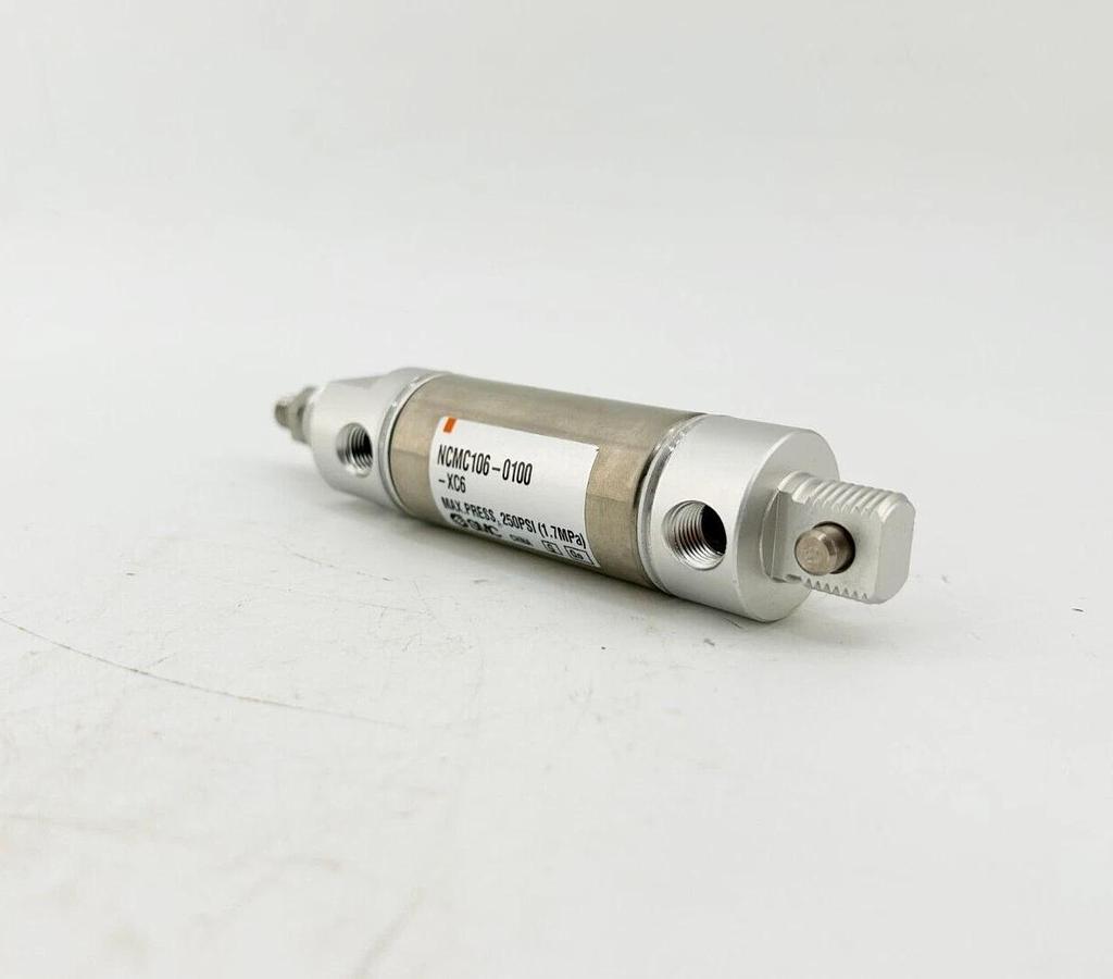 New SMC NCMC106-0100-XC6 Pneumatic Cylinder 250PSI