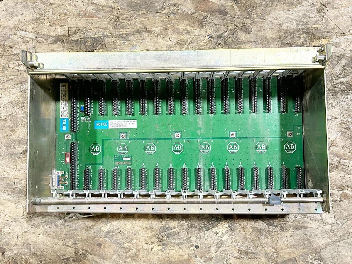 Used Allen Bradley 1771-A4B I/O 16 Slot PLC Chassis Rack 24A 5.25VDC