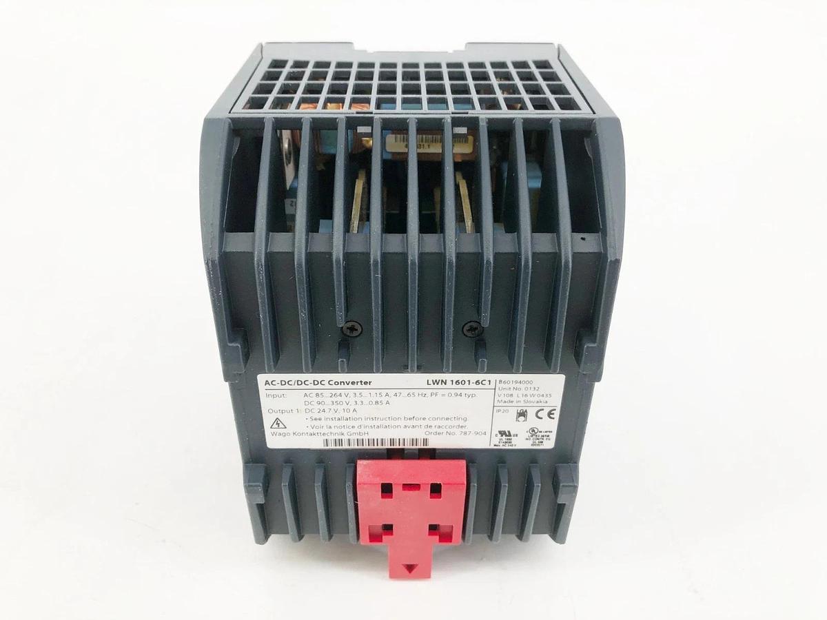 New WAGO 787-904 AC/DC DIN Rail Power Supply 24.7 VDC 10A