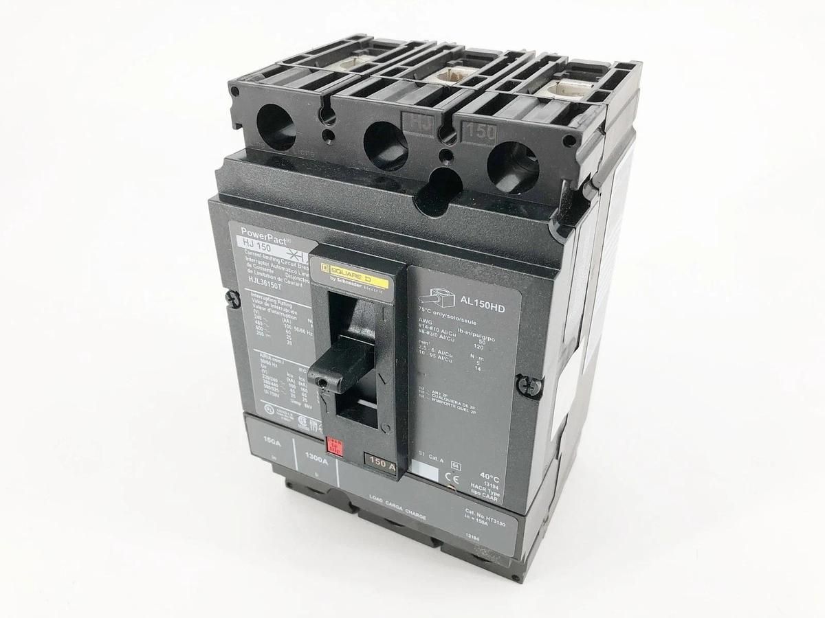 New Square D HJL36150T Circuit Breaker 150A 3P 600V PowerPact HJ 150