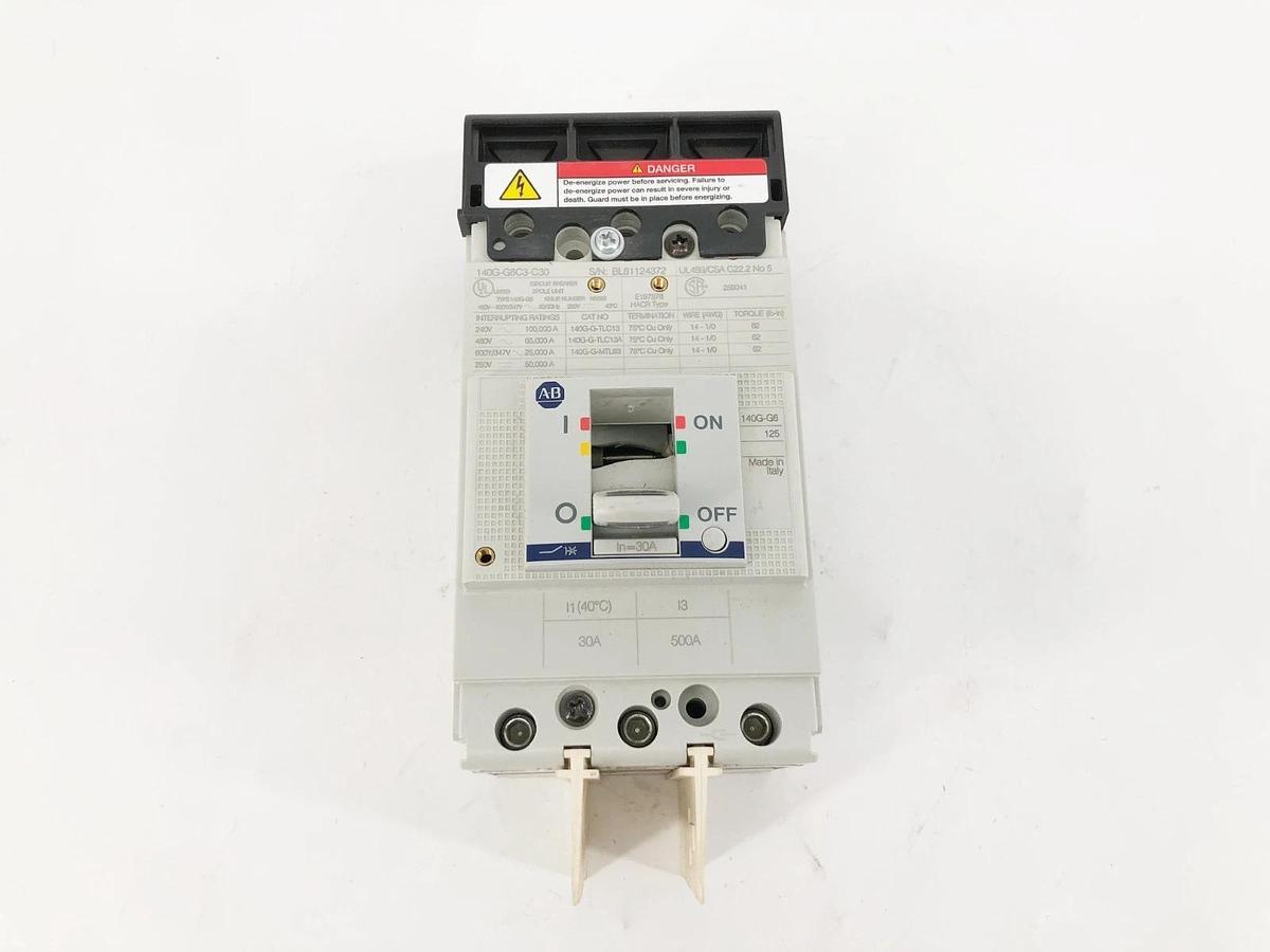 New Allen Bradley 140G-G6C3-C30 Circuit Breaker 30A 3P 480V - Cosmetic Damage