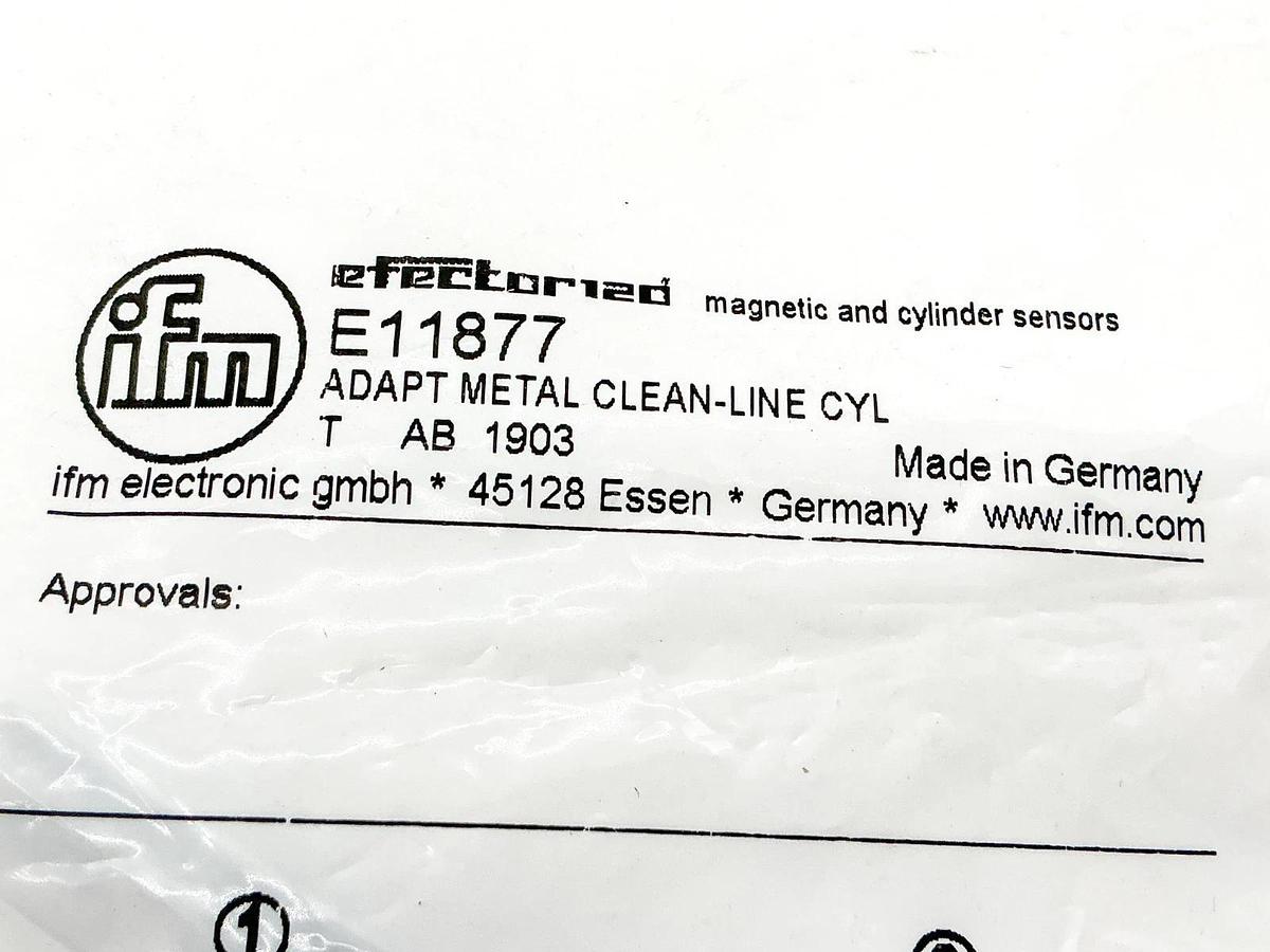 New Lot of 6 IFM E11877 Adapt Metal Clean-Line CYL
