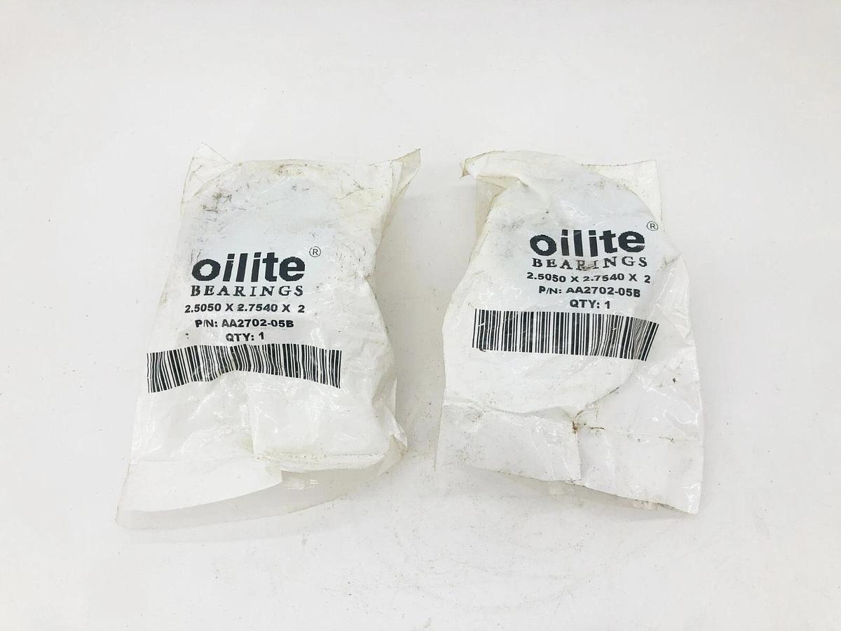 Lot of 2 New Oilite AA2702-05B Brass Bushings 2.5050 x 2.7540 x 2