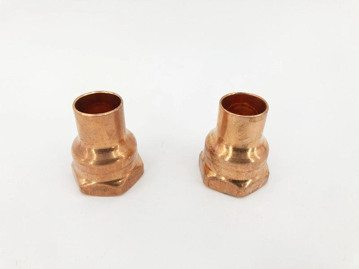 Lot of 2 New Nibco 603R 3/4x1 Reducing Adapters Wrot Copper 1VLT6