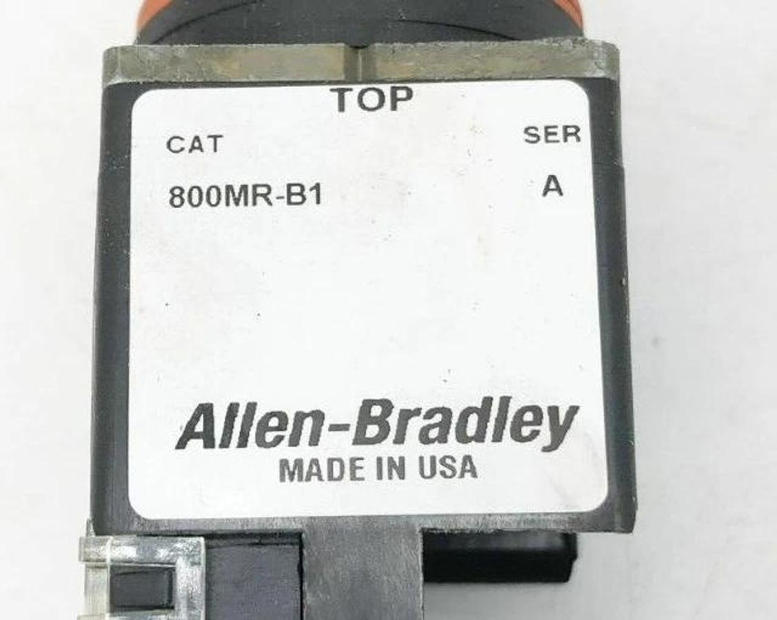 New Allen Bradley 800MR-B1AK Small Round Extended Pushbutton Green Ser. C