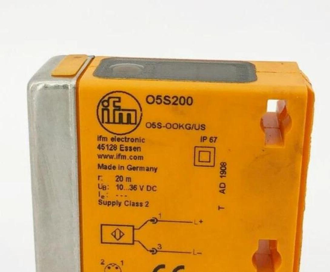 Used IFM Efector O5S200 Through-Beam Sensor Transmitter 20m Range 10-36VDC