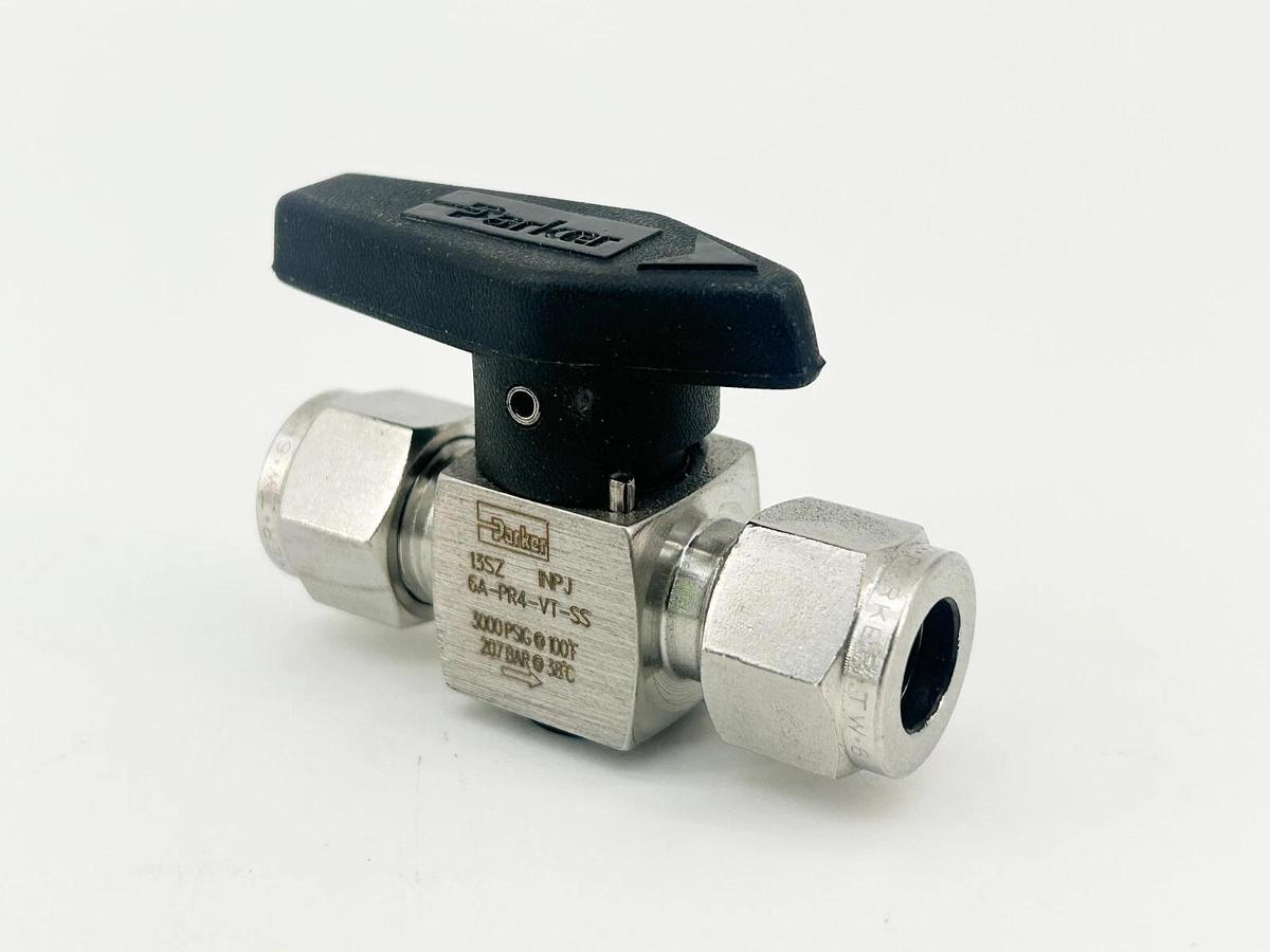 New Parker 6A-PR4-VT-SS Rotating Plug Valve 3/8" Stainless