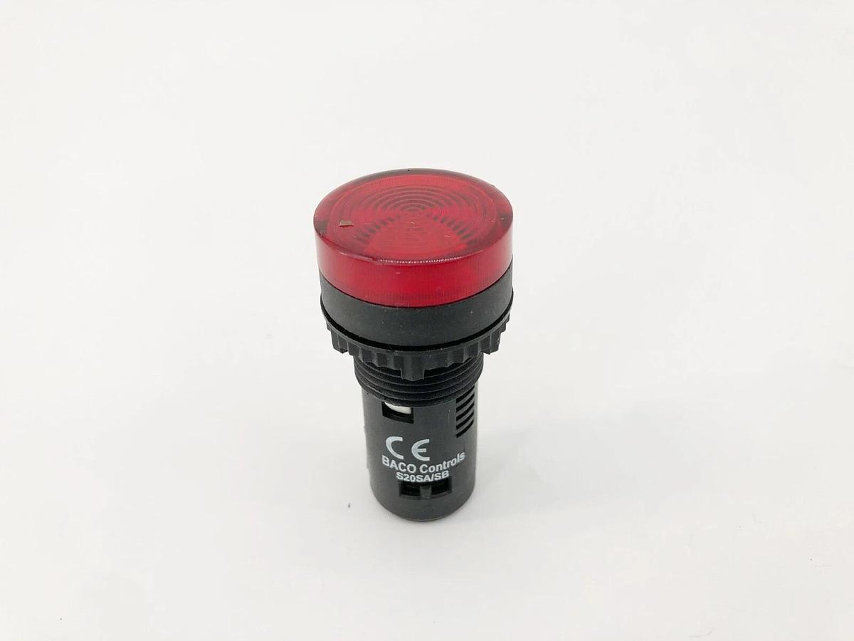Lot of 3 New Baco Controls S20SA/SB Red Indicator Lights 120V - No Box
