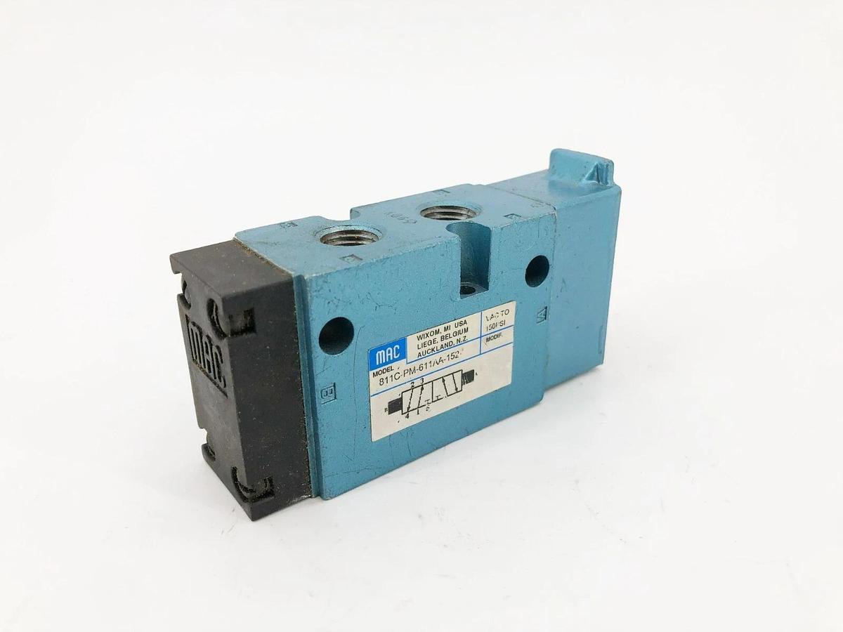 Used MAC Valves 811C-PM-611AA-152 Solenoid Valve 150 PSI - No Coil