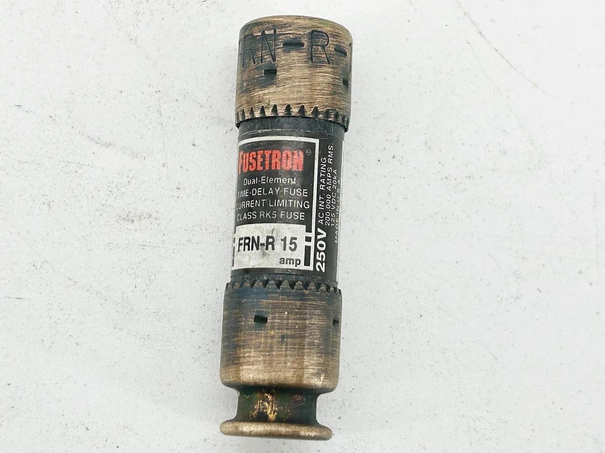 Used Lot of 15 Bussmann FRN-R-15 Dual Element Time Delay Fuse 15A 250V