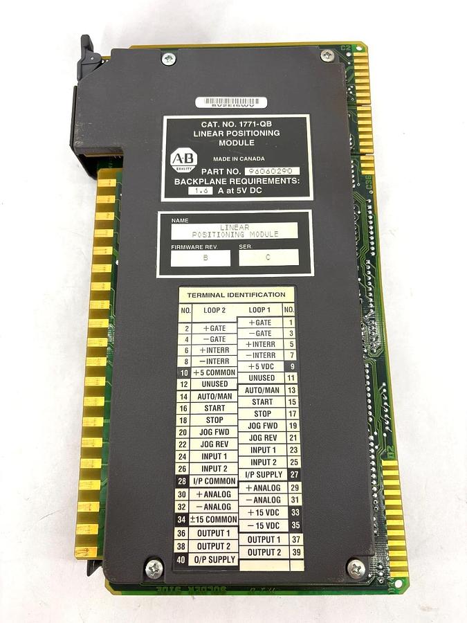 Used Allen-Bradley 1771-QB Ser. C Linear Positioning Module Firmware Revision B