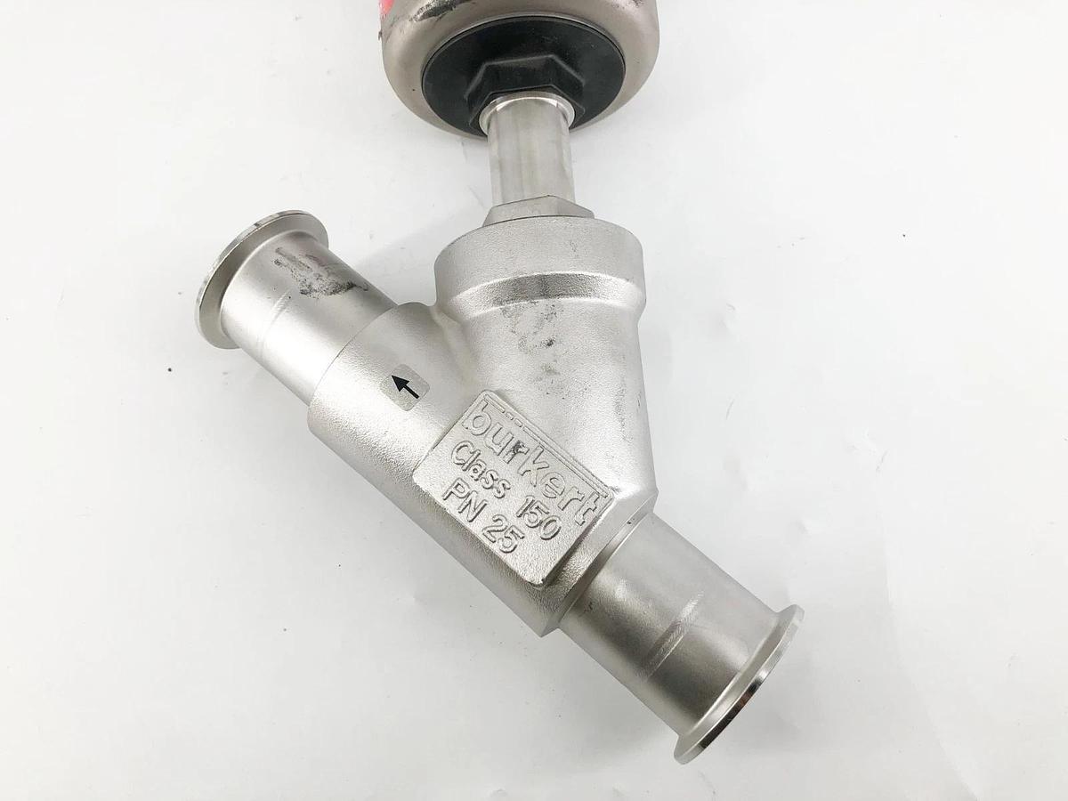 Used Burkert 00188269 Angle Seat Valve 2100 A PTFE Kv 55 PS 10bar