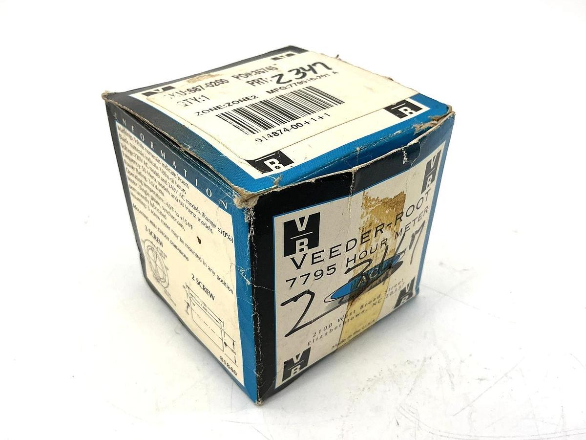 New Veeder-Root 779516-201 Elapsed Time Indicator 7795 Hour Meter 0.030A 120VAC