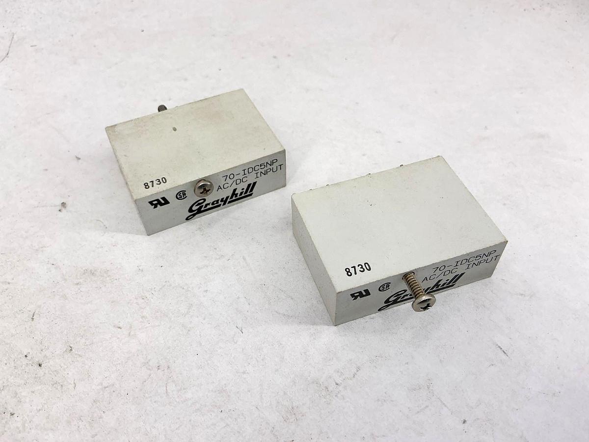 Lot of 2 New Grayhill 70-IDC5NP PLC I/O Module AC/DC Input 5-Pin 32V - No Box