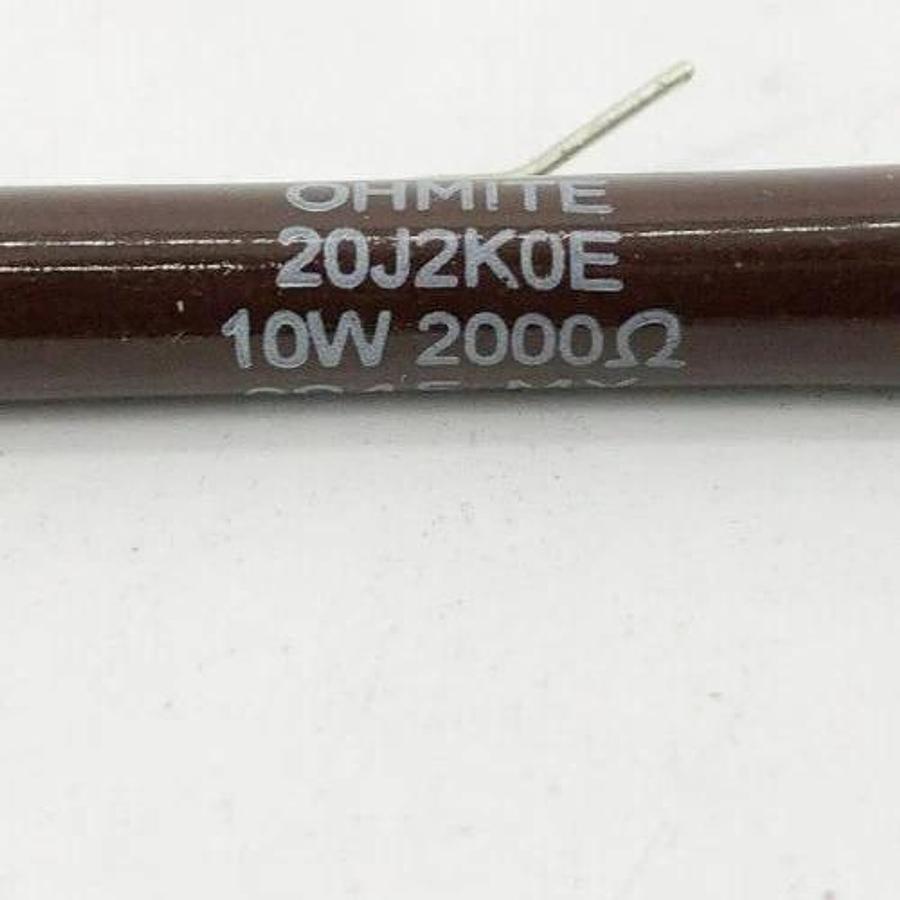 Lot of 6 New Ohmite 20J2K0E Axial Resistor 10W 2K OHM