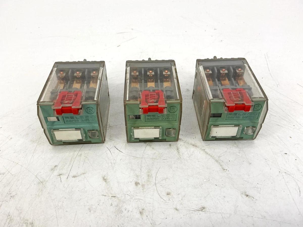 Used Lot of 3 Turck C3-A30X/120VAC Ser MR-C Power Relay 11-Pin 120V Coil 3P 10A 250V