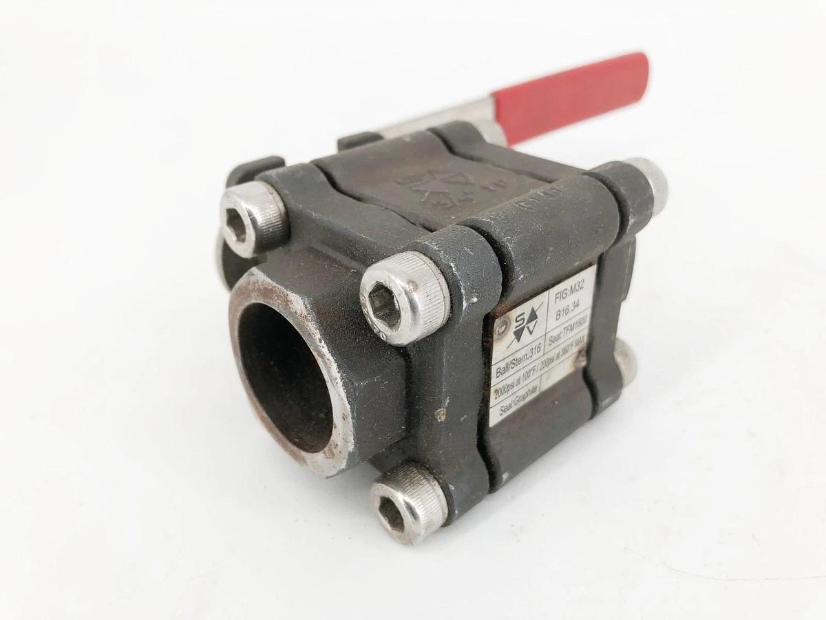 Used Sesto Valves M32S-0T-C60F-L Ball Valve 3/4" 2000WOG B16.34