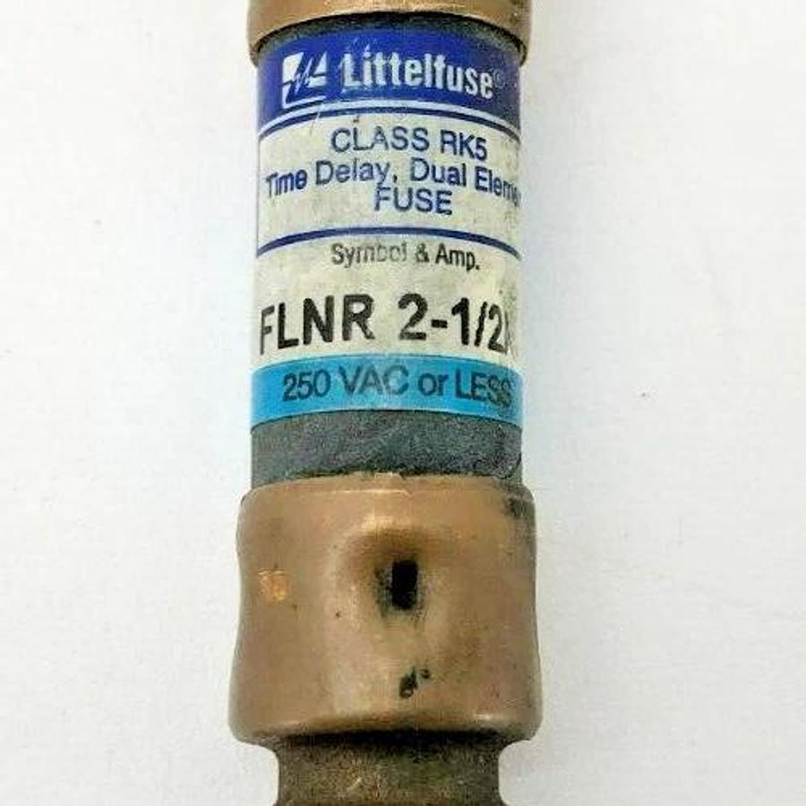 Lot of 5 New Littelfuse FLNR 2-1/2A Time Delay Fuses 250VAC 2-1/2A