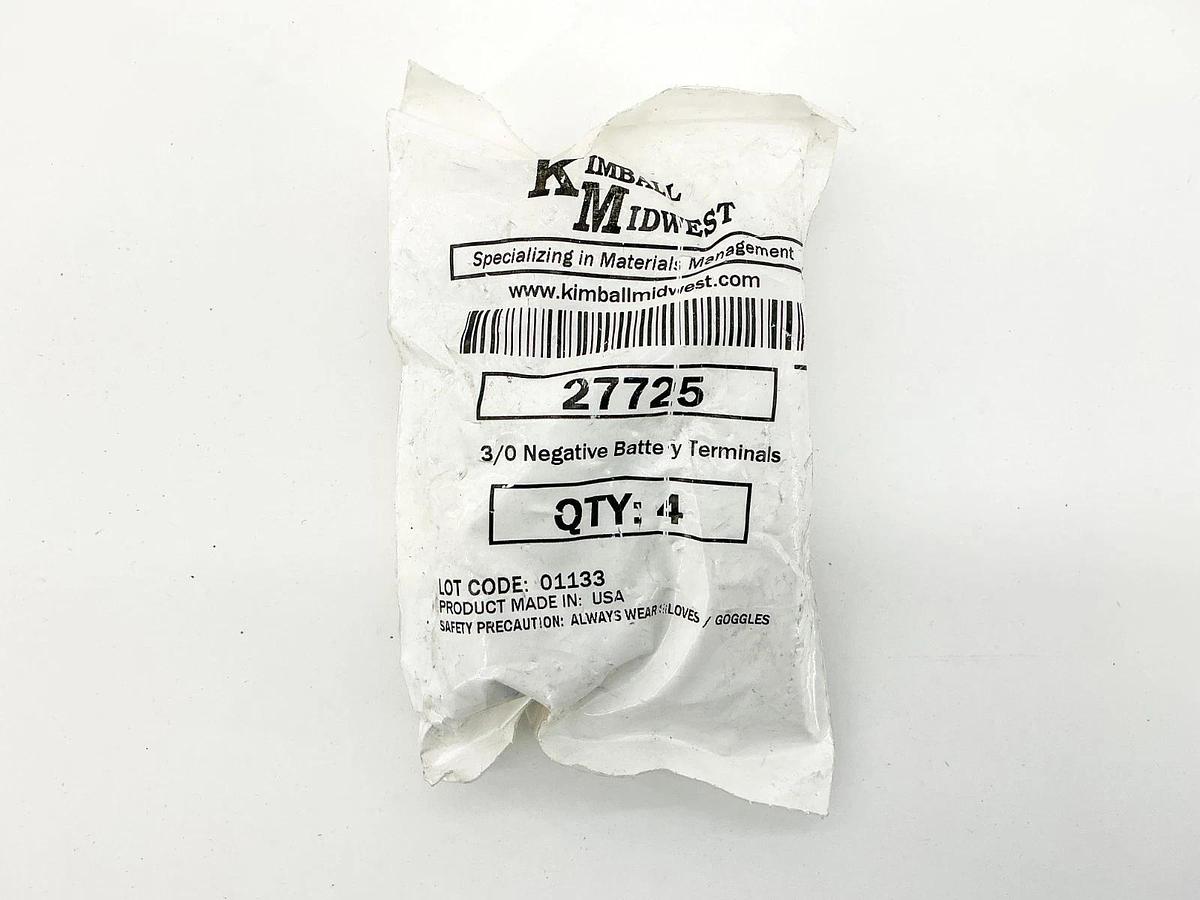 New Pack of 4 Kimball Midwest 27725 Negative Battery Terminal 3/0 Purple