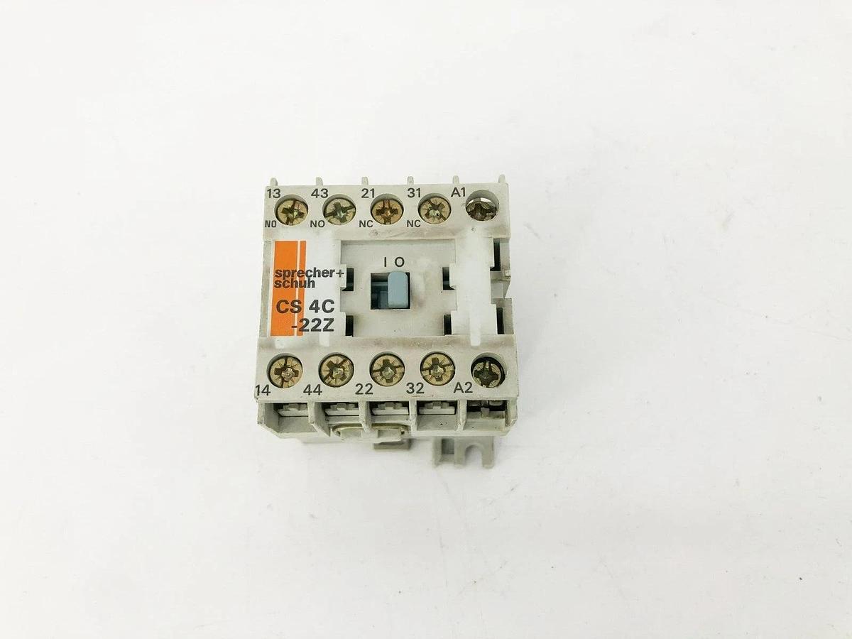 Used Sprecher + Schuh CS4C-22Z Industrial Control Relay 600VAC 24VDC