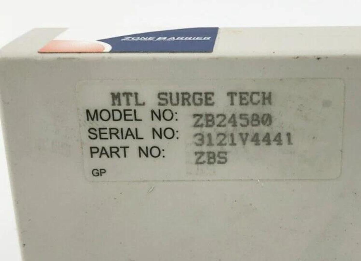 Used MTL Zone Barrier ZB24580 Surge Protection Device ZBS