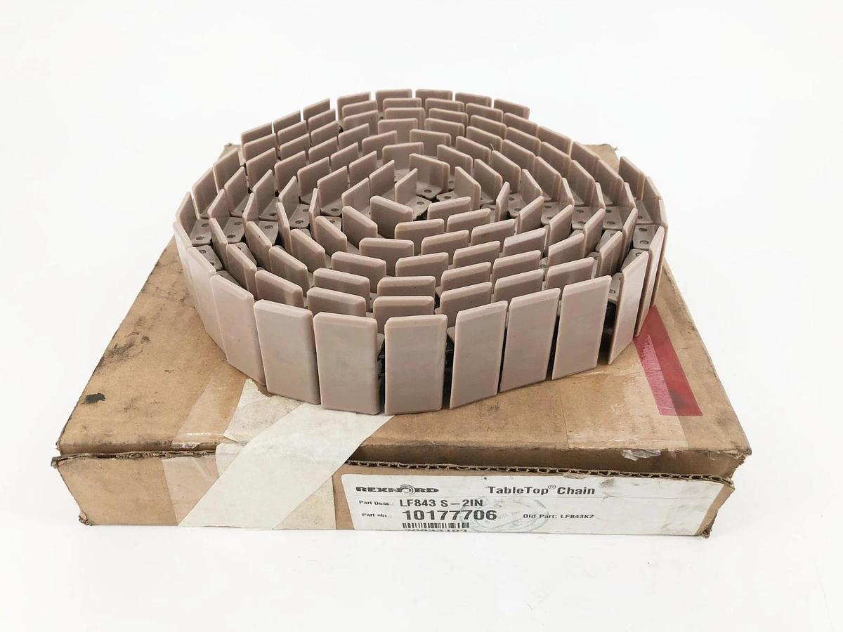 New Rexnord LF843 S-2IN TableTop Chain 10177706 9 FT.