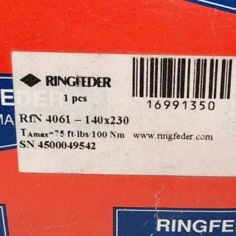 New Ringfeder RfN 4061-140x230 Shrink Disc 140mm ID 230mm OD Stainless Steel