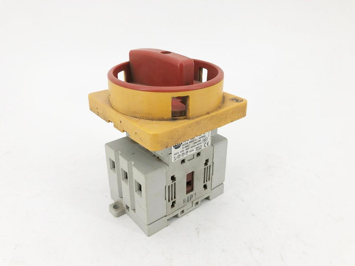 Used Allen Bradley Ser. B 194E-E25-1753 Rotary Control Load Switch 25A 600VAC
