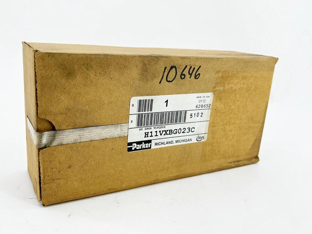 New Parker H11VXBG023C Solenoid Valve 120V 50/60Hz 2 Position Size 1