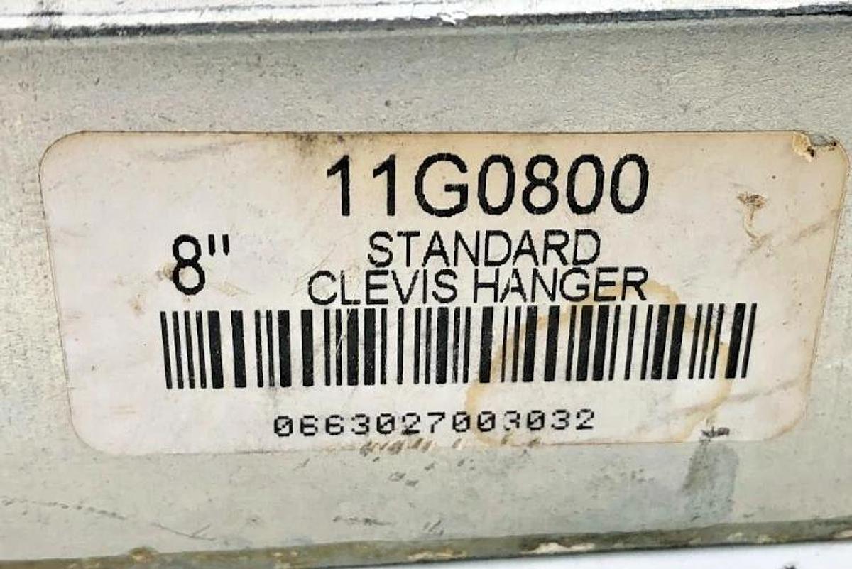Lot of 2 New 11G0800 Domestic Galvanized Standard Clevis Hangers 8" - No Box