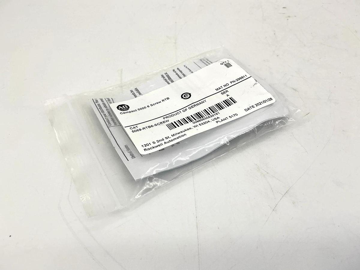 New Allen Bradley 5069-RTB6-SCREW Ser A Removable Terminal Block 6-Screw RTB