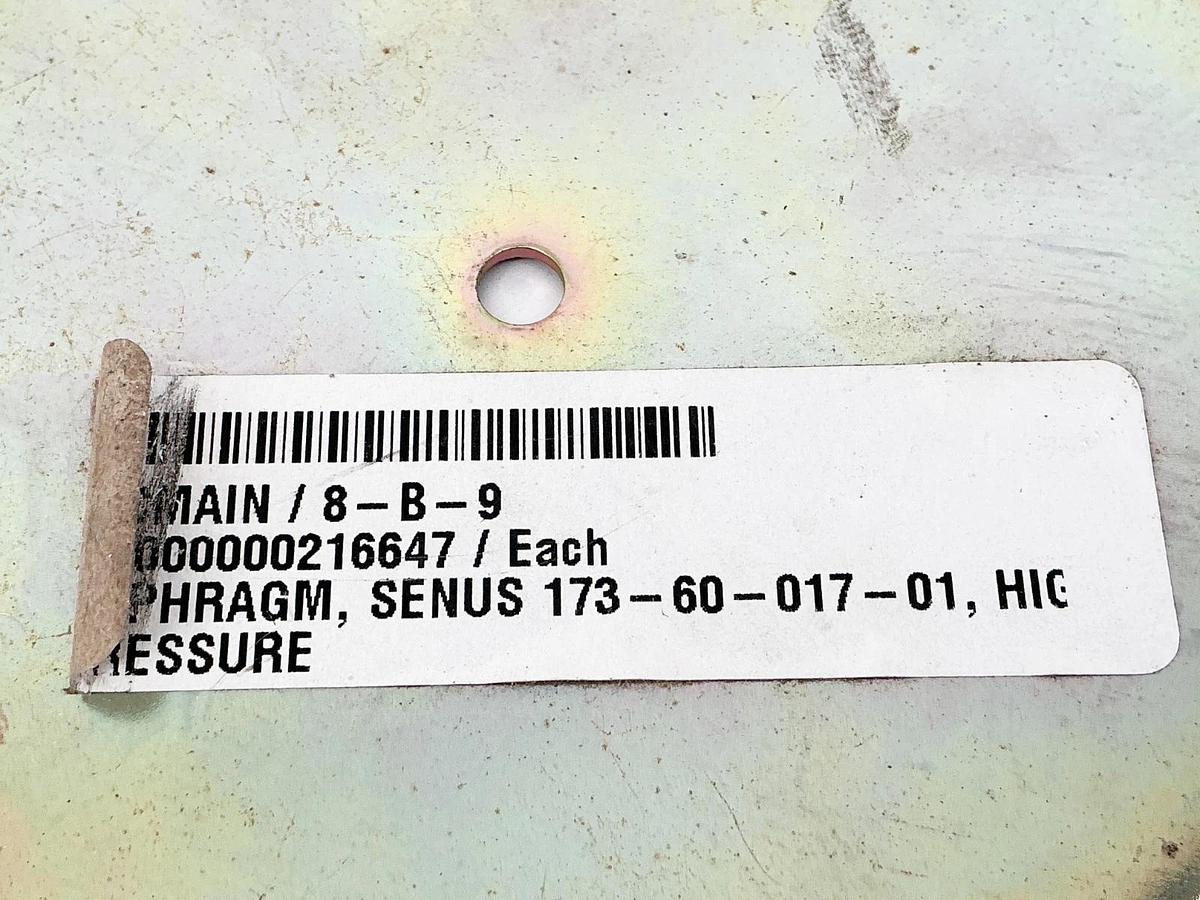New Senus 173-60-017-01 High Pressure Diaphragm Plate - No Box