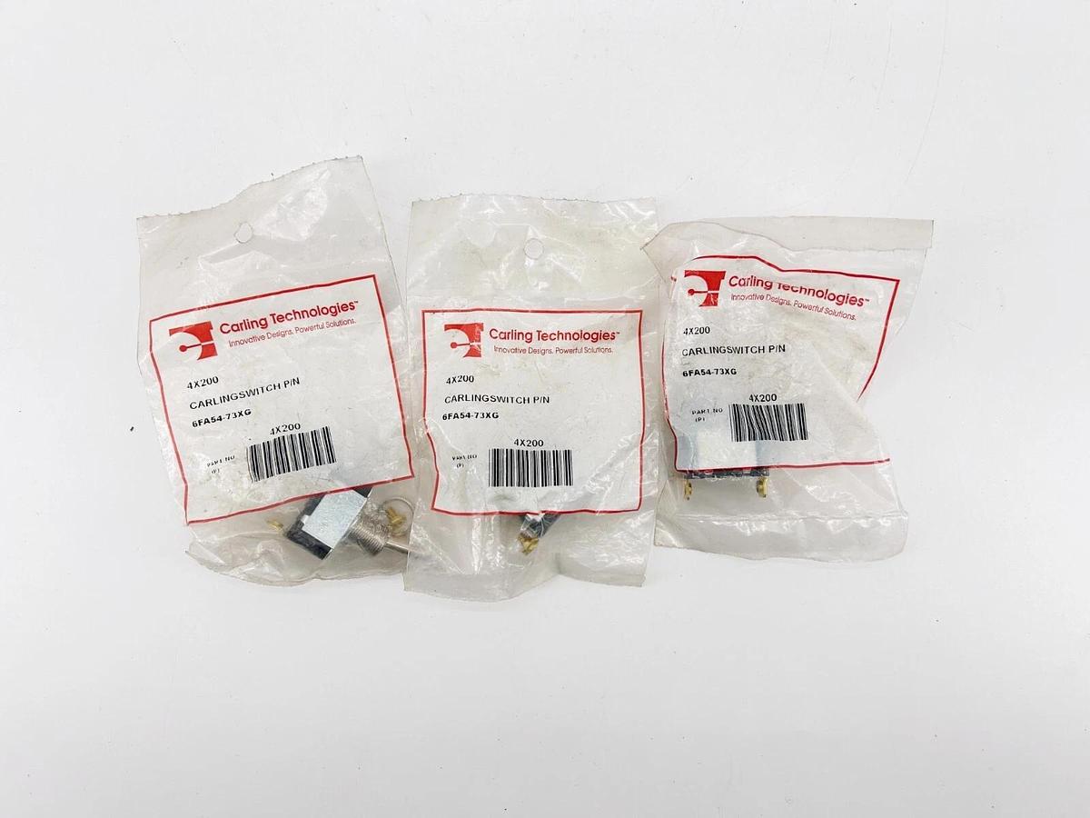 New Lot of 3 Carling Technologies 4X200 Toggle Switch 10A 250V